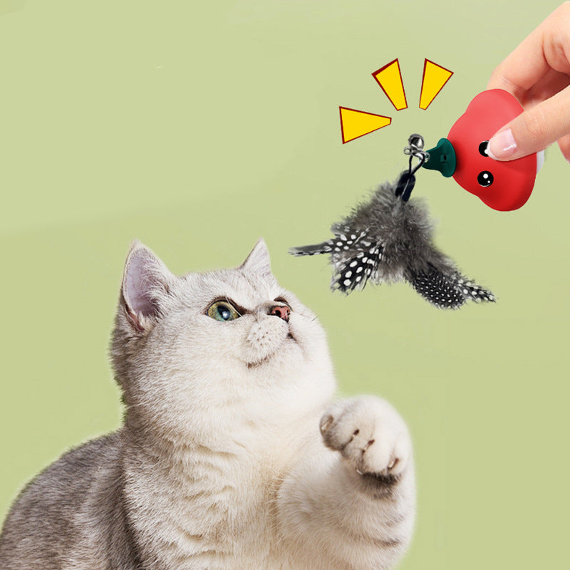 Retractable Suction Cup Interactive Pet Wand Teaser Toy