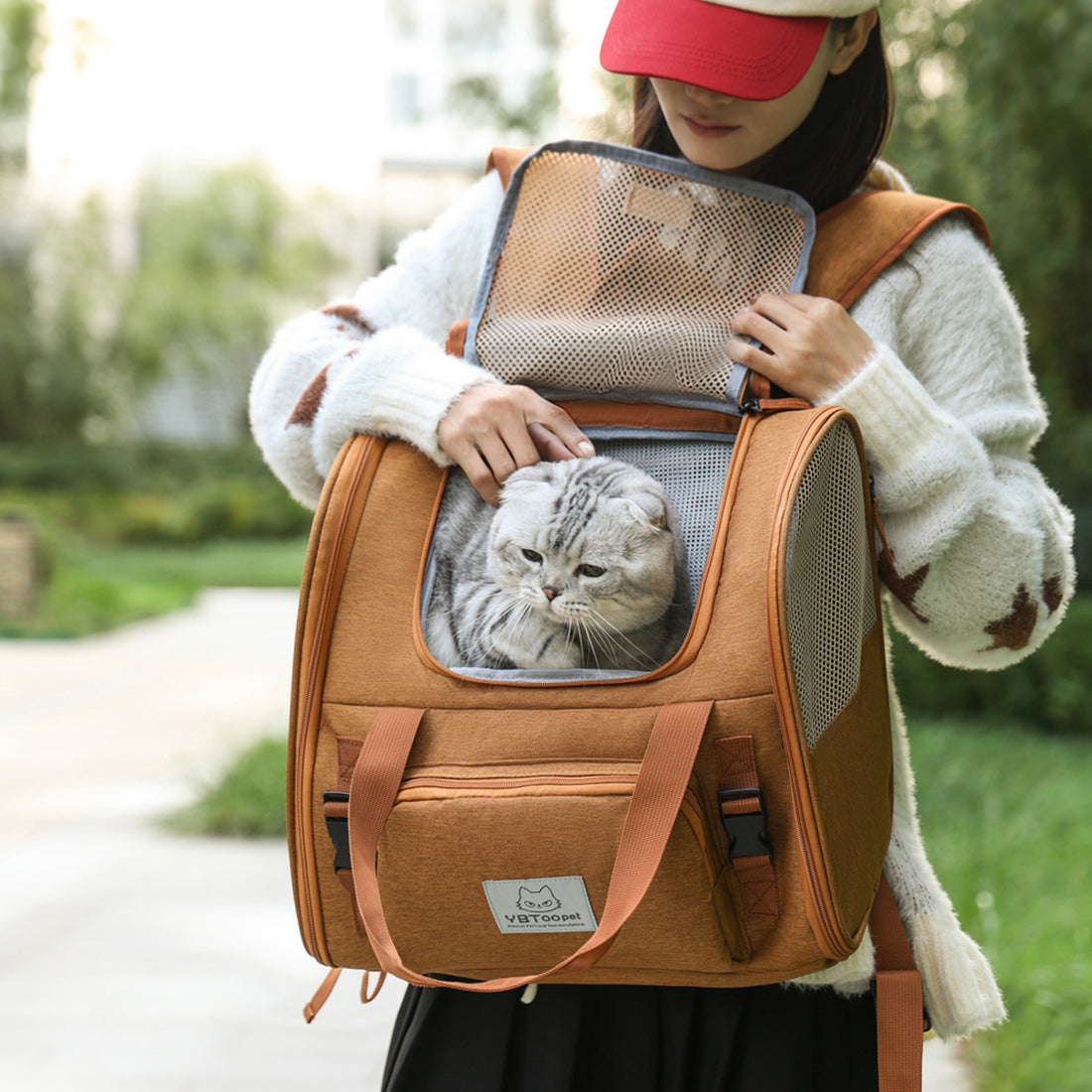 Expandable Breathable Pet Backpack Carrier