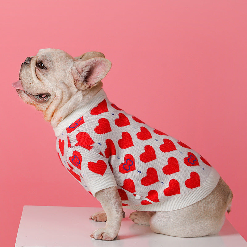 Knitted Pet Sweater Warm Cozy Small Breed Apparel