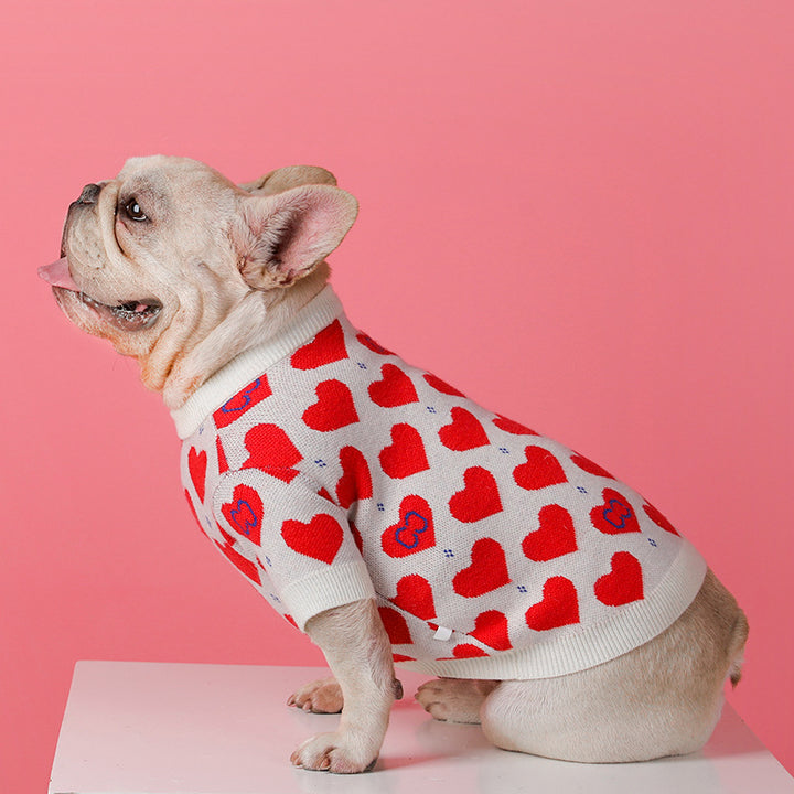 Knitted Pet Sweater Warm Cozy Small Breed Apparel