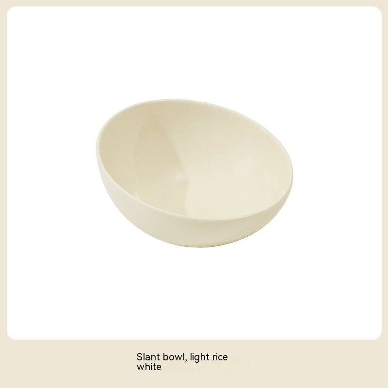 Ceramic Beveled Pet Feeding Bowl Stylish Durable Design