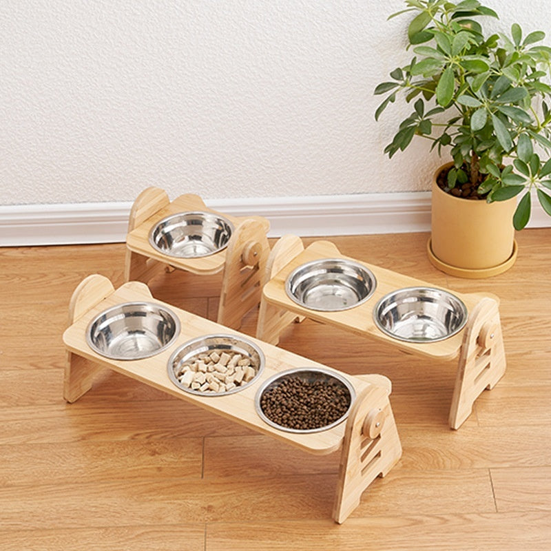 Angled Pet Drinking Bowl Neck Support Anti-Spill Design