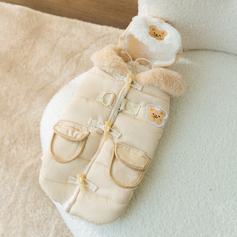 Thickened Cotton Pet Autumn Winter Coat Anti Lint Wear