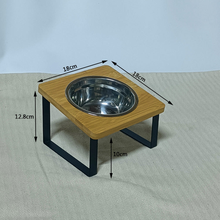 Elevated Stainless Steel Pet Food Bowl Anti-Tip Large Capacity