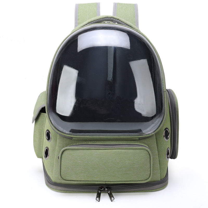 Portable Transparent Space Capsule Pet Backpack Diaper Carrier Bag