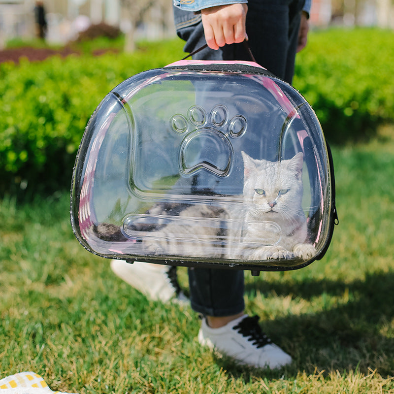 Portable Transparent Pet Backpack Travel Carrier Bag
