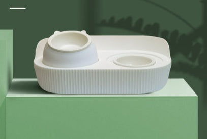 Pet Ceramic Elevated Cervical Spine Support Feeding Bowl