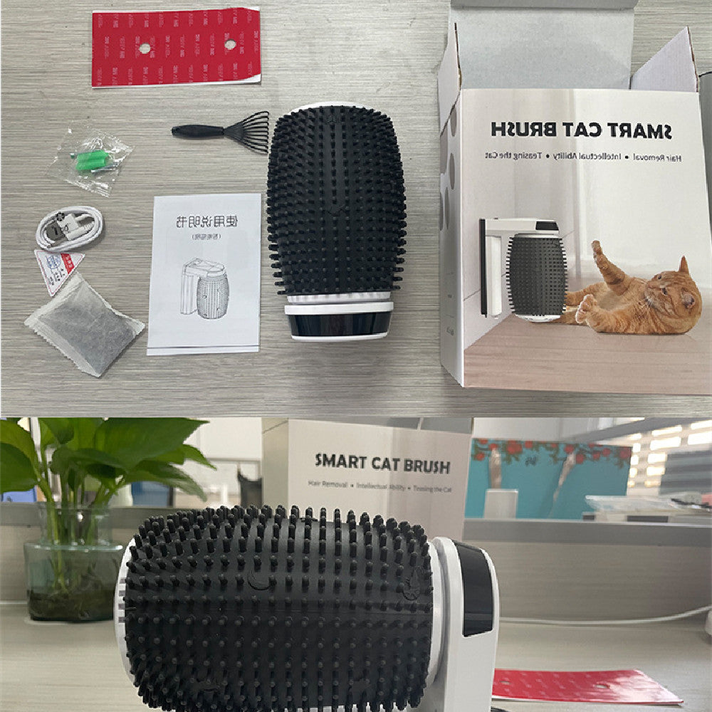 Automatic Pet Corner Self Groomer Wall Brush Scratcher Tool