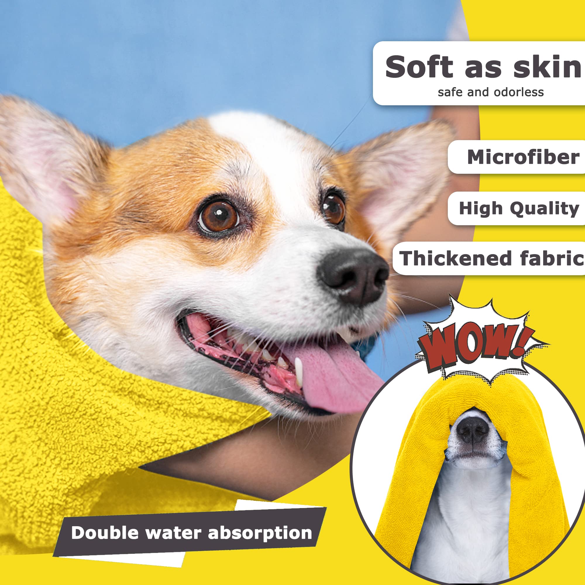 Super Absorbent Pet Drying Towel Quick Dry Microfiber Pet Robe