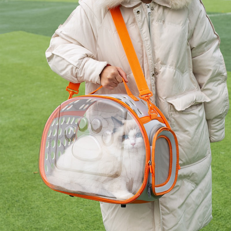 Transparent Space Capsule Pet Backpack Travel Carrier Bag