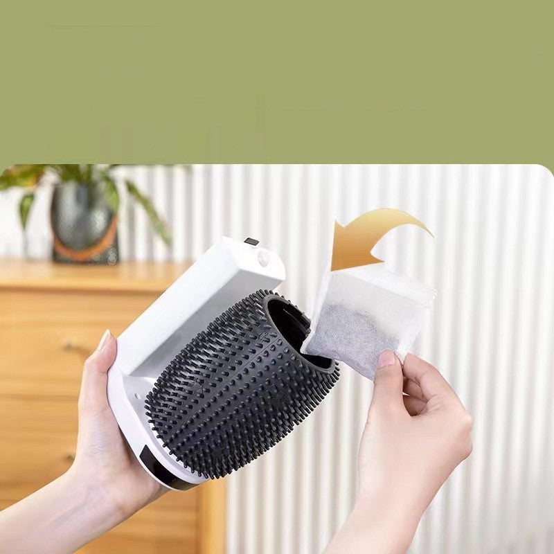 Automatic Pet Corner Self Groomer Wall Brush Scratcher Tool