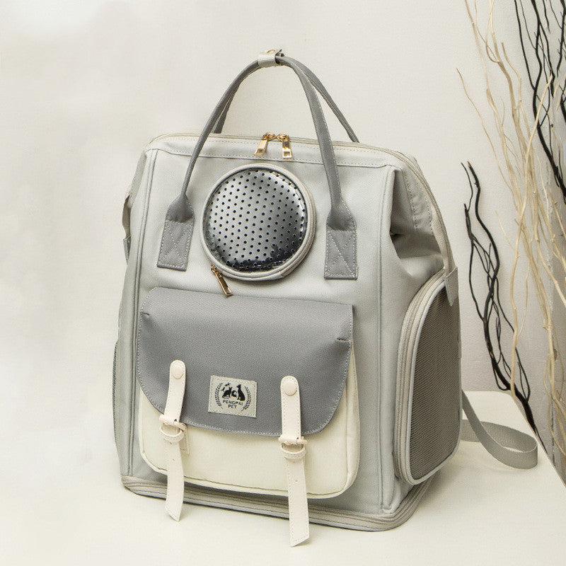 Large Capacity Breathable Pet Backpack Portable Travel Carrier