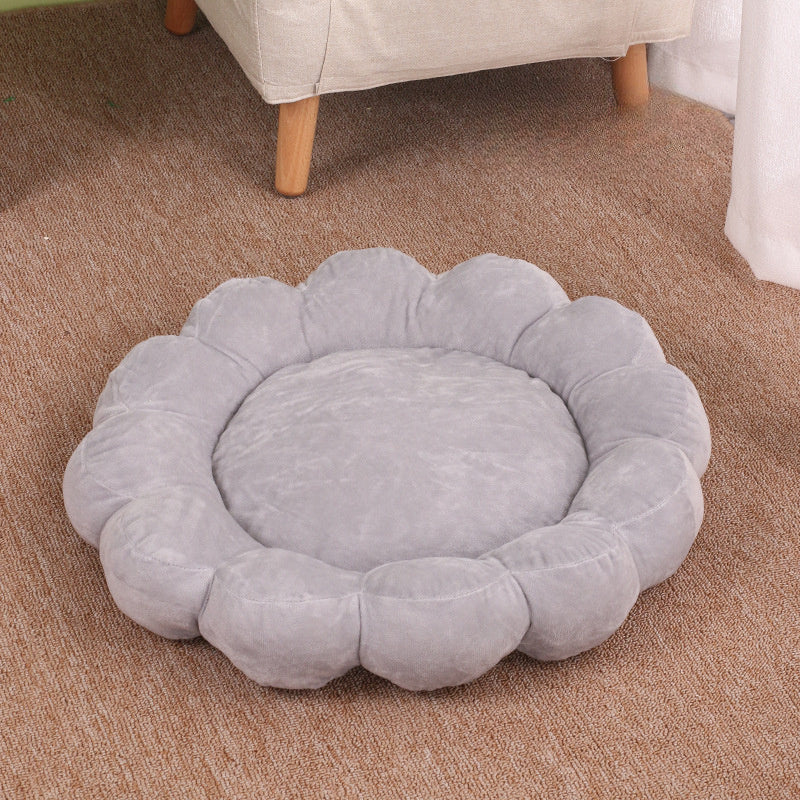 50x50cm Multicolor Petal Plush Half-Surround Soft Pet Bed