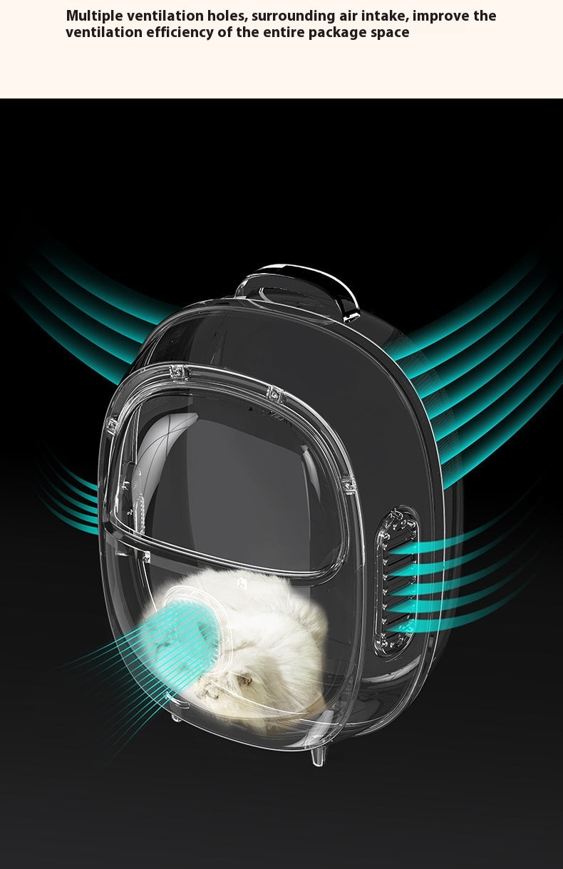 Portable Heated Pet Astronaut Backpack Ventilated Carrier Bag