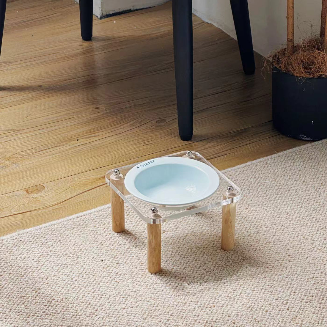 Anti-Tumble Elevated Ceramic Pet Double Feeding Bowl