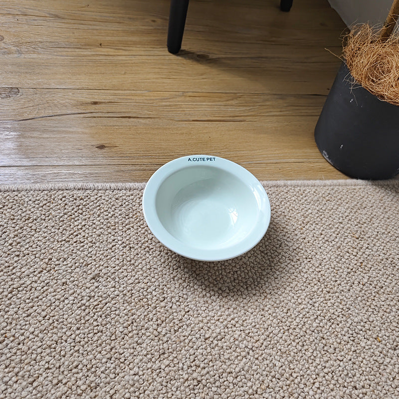 Anti-Tumble Elevated Ceramic Pet Double Feeding Bowl