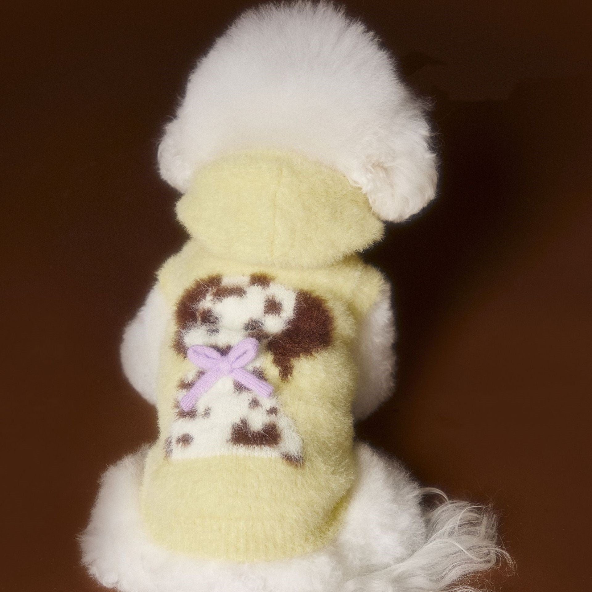 Spotted Pet Hooded Sleeveless Sweater Vest Cozy Wear
