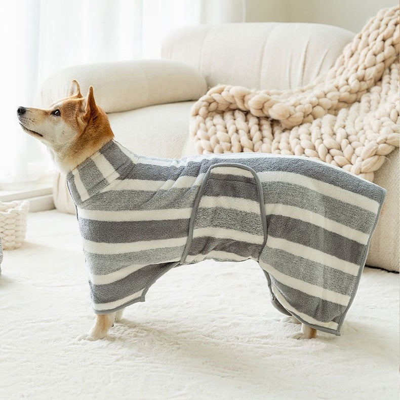 Pet Bath Robe Absorbent Towel Apparel Pet Clothing