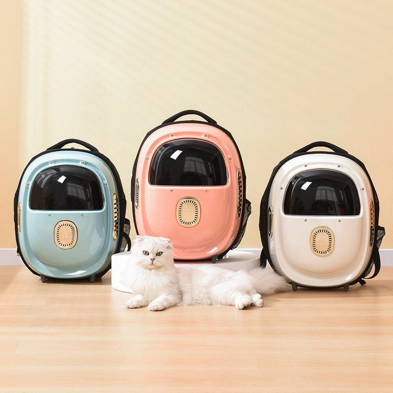 Portable Heated Pet Astronaut Backpack Ventilated Carrier Bag