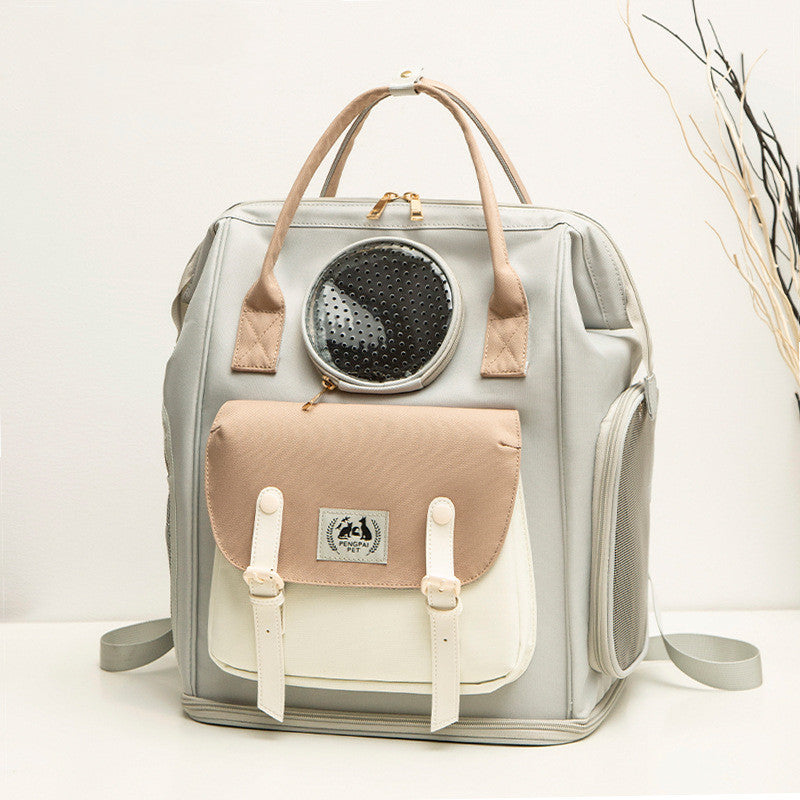 Large Capacity Breathable Pet Backpack Portable Travel Carrier