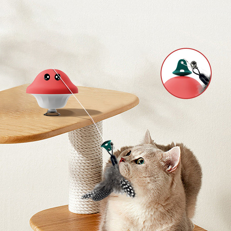 Retractable Suction Cup Interactive Pet Wand Teaser Toy