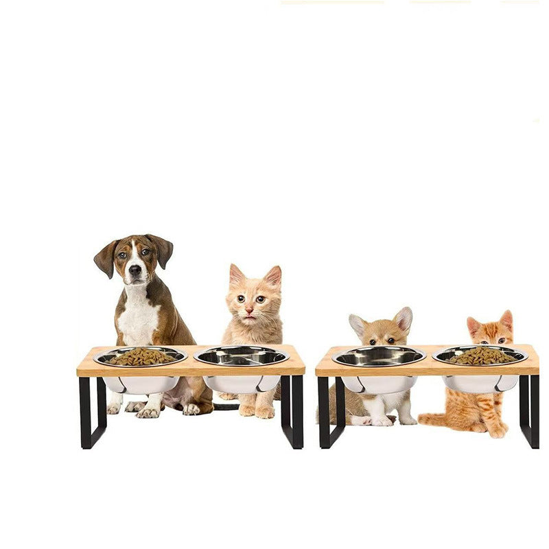 Elevated Stainless Steel Pet Food Bowl Anti-Tip Large Capacity