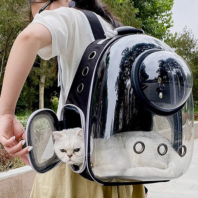 Transparent Skylight Pet Backpack Large Capacity Breathable Carrier