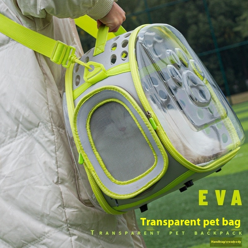 Transparent Space Capsule Pet Backpack Travel Carrier Bag