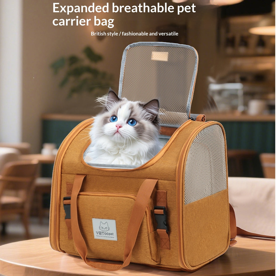 Expandable Breathable Pet Backpack Carrier