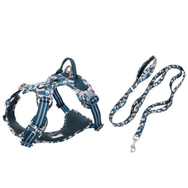 Vest Type Pet Chest Harness And Leash Set