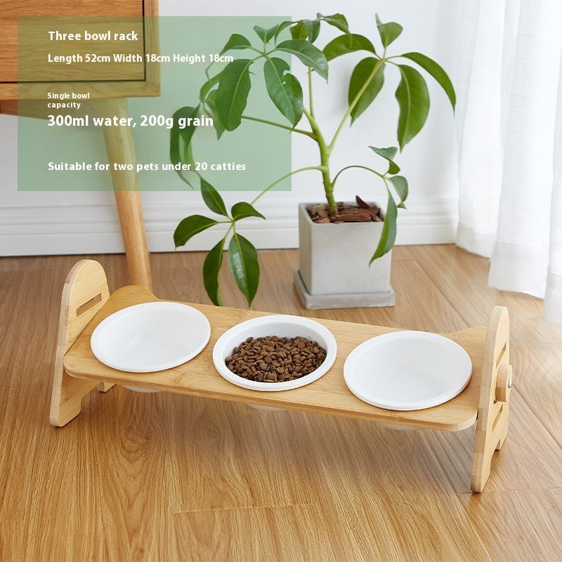 Angled Pet Drinking Bowl Neck Support Anti-Spill Design