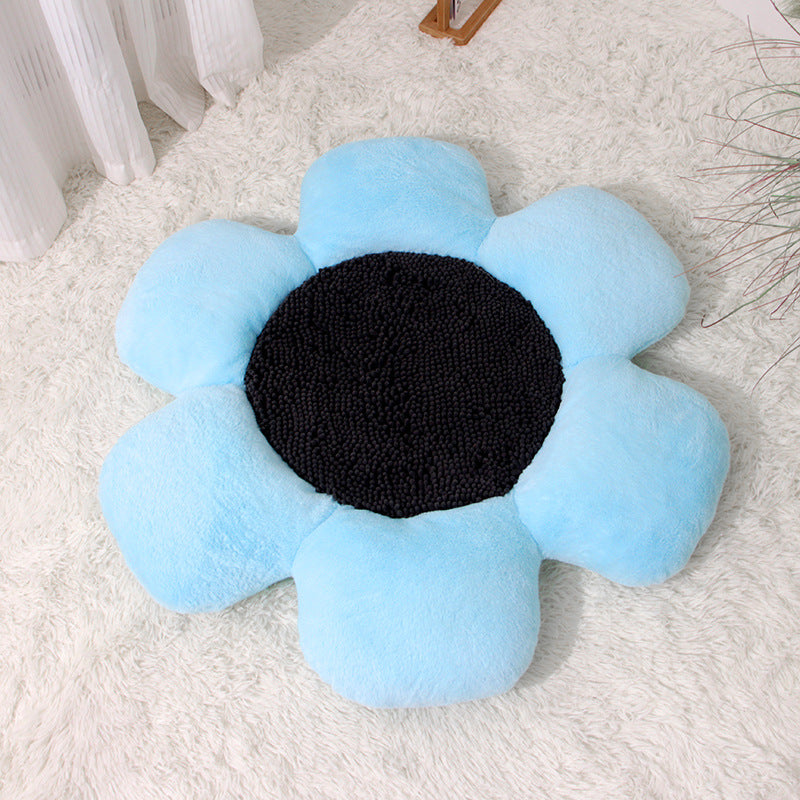 Round Flower Plush Winter Warm Pet Nest All Seasons Kennel