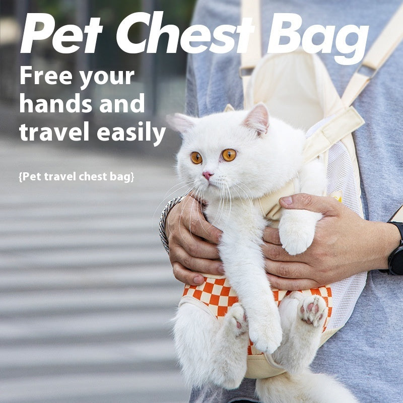 Portable Pet Chest Backpack Travel Walking Carrier Bag