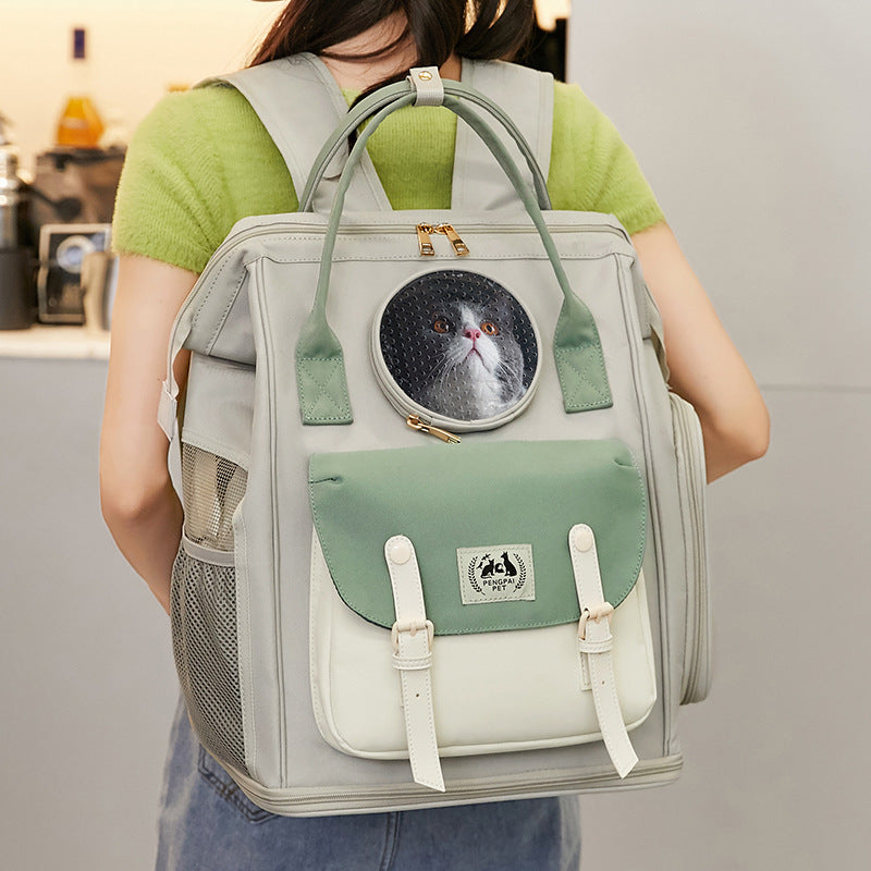 Large Capacity Breathable Pet Backpack Portable Travel Carrier