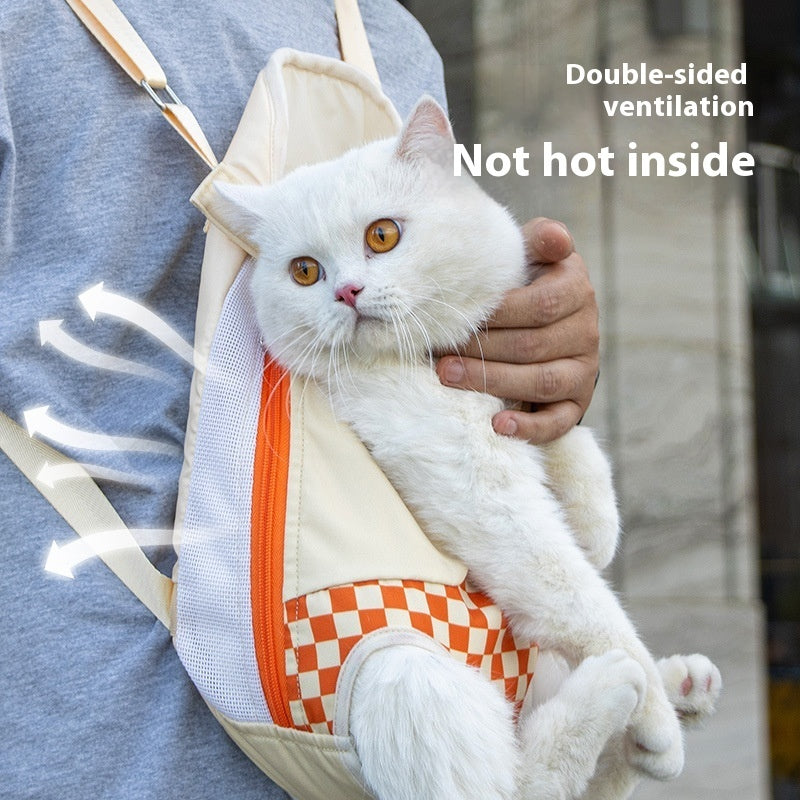 Portable Pet Chest Backpack Travel Walking Carrier Bag