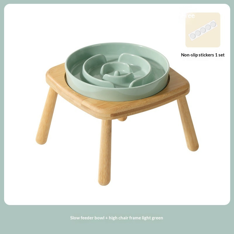 Ceramic Pet Slow-Feeding Anti-Choking Tip-Proof Bowl