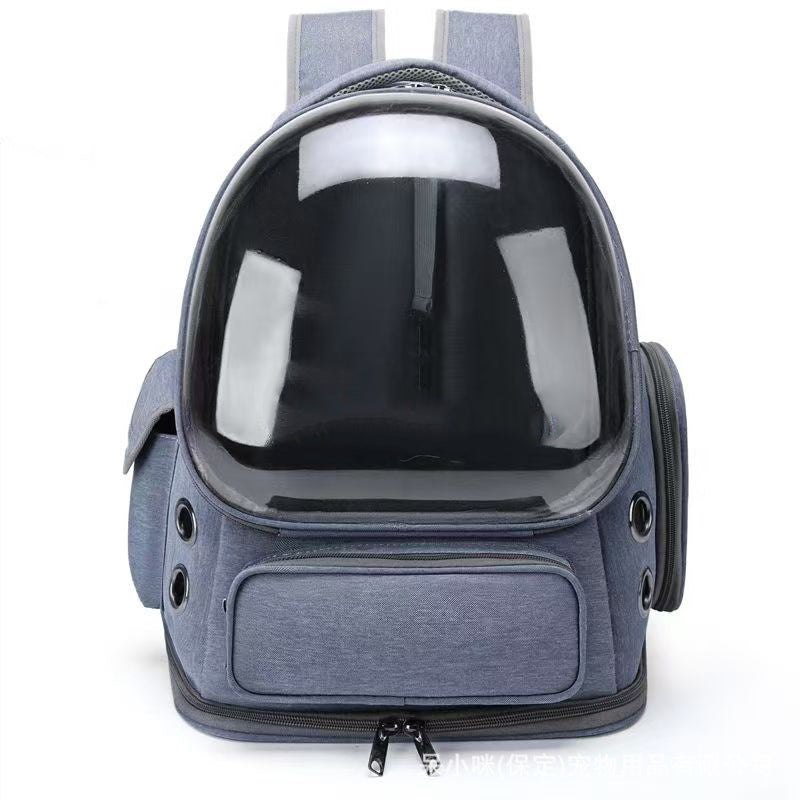 Portable Transparent Space Capsule Pet Backpack Diaper Carrier Bag