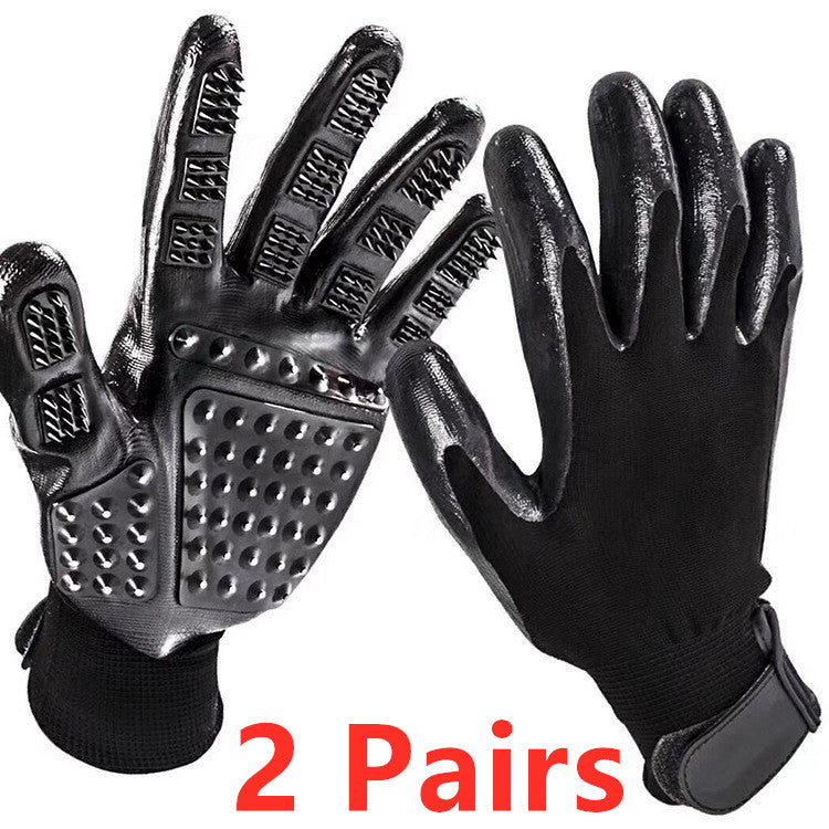 Pet Grooming Rubber Hair Removal Glove Shedding Massage Tool